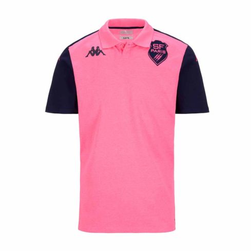 Polo Stade Français Paris Abiangy 8 Rose/Bleu 2024/2025 - Kappa