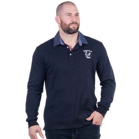 Polo Rugby French Rugby Club Manches Longues Bleu Marine - Ruckfield