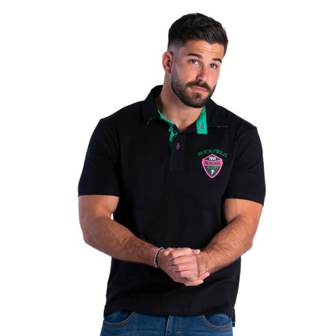 Polo Rugby Manches Courtes Maori Noir - Ruckfield