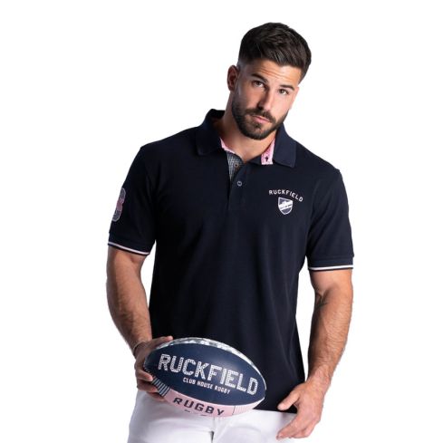 Polo Rugby Manches Courtes Members Club House Marine - Ruckfield