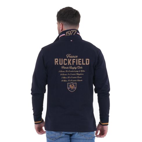 Polo A Manches Longues French Rugby Club Bleu Marine - Ruckfield