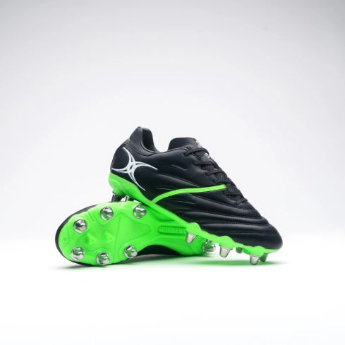 Chaussures rugby SideSTEP X20 POWER 8S Crampons Vissés noir/vert - GILBERT