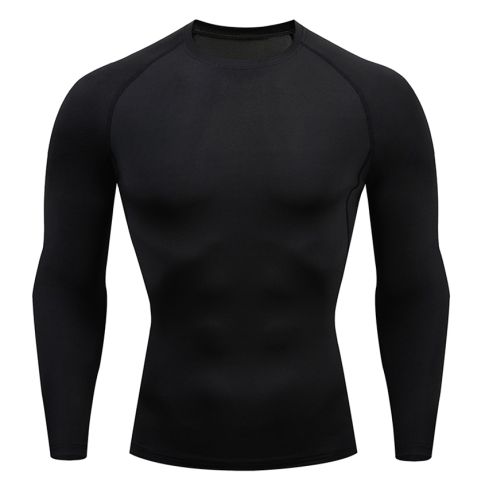 Sous Maillot Thermique Rugby Manches Longues Noir - Boutique-Rugby.com