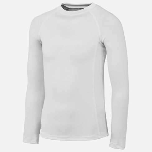 Sous Maillot Thermique Rugby Enfant Manches Longues Blanc - Boutique-Rugby.Com
