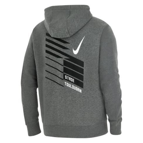 Sweat à capuche zippé Stade Toulousain Gris Coupe d'Europe 2024/2025 - Nike