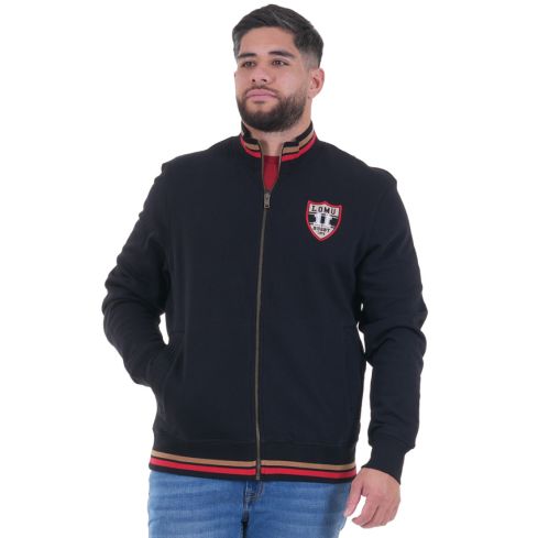 Sweat Rugby zippé JONAH LOMU noir - Ruckfield